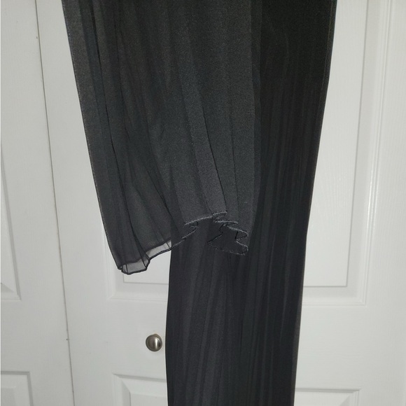 NWOT Palazzo Chiffon Pleated High Waist Pants, Wide-Leg Loose Maxi Fit, XL - Picture 10 of 15